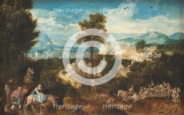 Landscape with the Flight into Egypt, 1500-1550. Creator: Herri met de Bles.