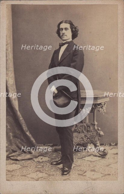 Portrait of the composer Josef Strauss (1827-1870). Creator: Schrank, Ludwig (1828-1905).