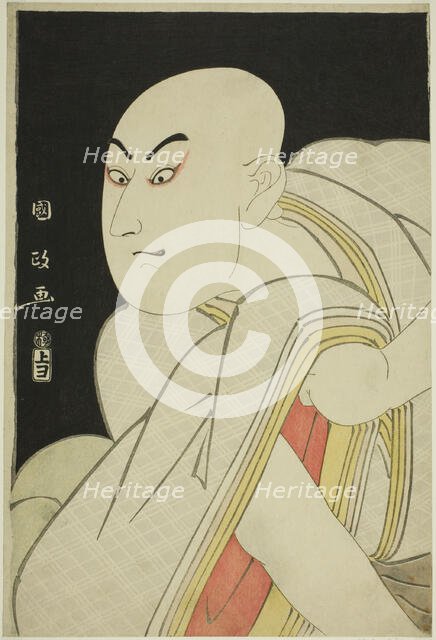 The actor Sawamura Sojuro III as the lay priest Kiyomori, c. 1795. Creator: Utagawa Kunimasa.