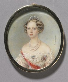 Portrait of a Woman, probably Princess Cecilie of Baden, Grand Duchess Olga Feodorovna, c. 1860. Creator: Alois Gustav Rockstuhl (Russian, 1798-1877).