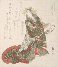 Courtesan Usugumo, 19th century. Creator: Gakutei.