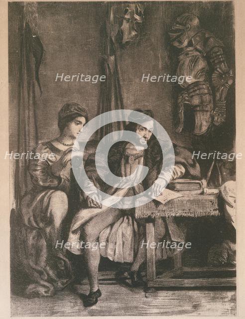 Scene from Goethe's 'Götz' (Götz von Berlichingen Writing his Memoirs), 1836-63., 1836-63. Creator: Eugene Delacroix.