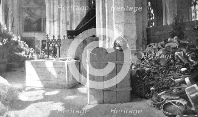 'Chateau-Thierry delivre; une partie du butin entasse par l'ennemi dans l'eglise Saint..., 1918. Creator: Unknown.
