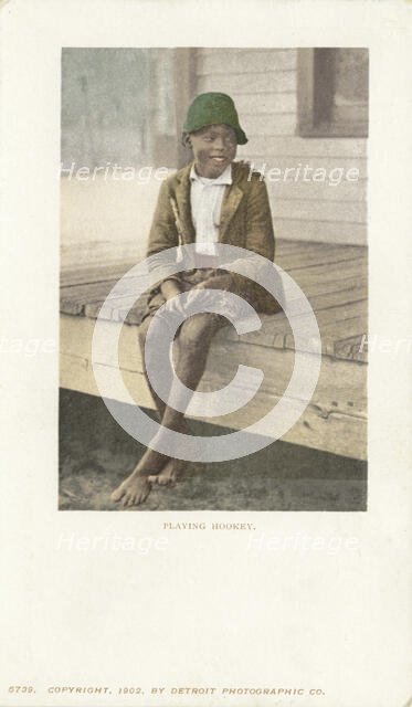 Playing Hookey, 1900 - 1902. Creator: Detroit Publishing Company.