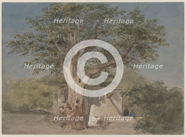Cabin under a tree in Cairo, 1858. Creator: Willem de Famars Testas.