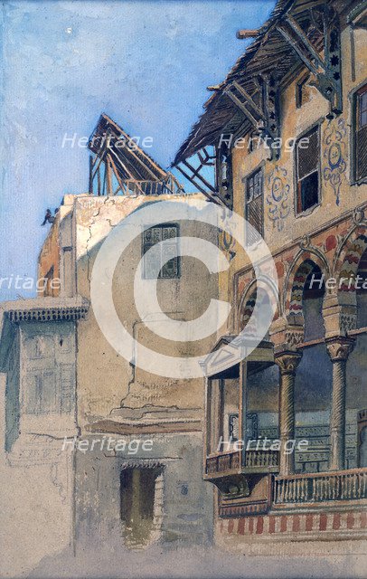 'House of Memlook Radnau Bey, Cairo', 1870.  Artist: Frank Dillon