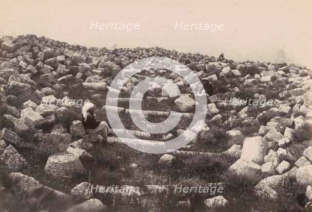 Ruins near Beirut, Lebanon, 1864. Creator: Louis Vignes.
