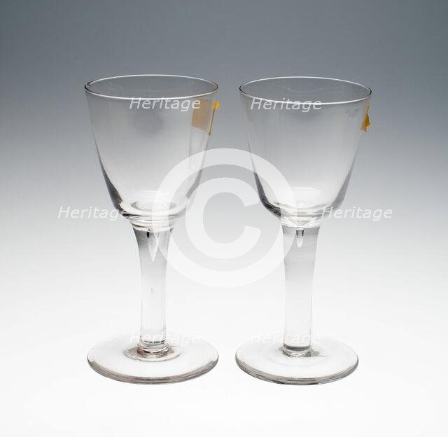 Two Wine Glasses, England, 19th century. Creator: Unknown.