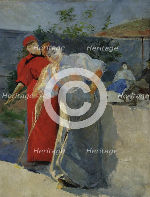 The Game of croquet, 1892-1895. Creator: Wyczolkowski, Leon (1852-1936).