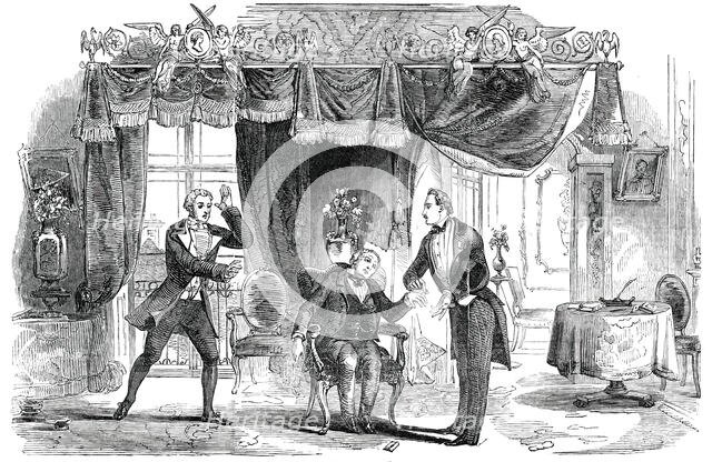Scene from the New Comedy of "The Catspaw", at the Haymarket Theatre, 1850. Creator: Unknown.