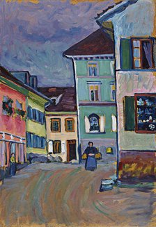 Murnau. Johannisstrasse, 1908. Artist: Kandinsky, Wassily Vasilyevich (1866-1944)