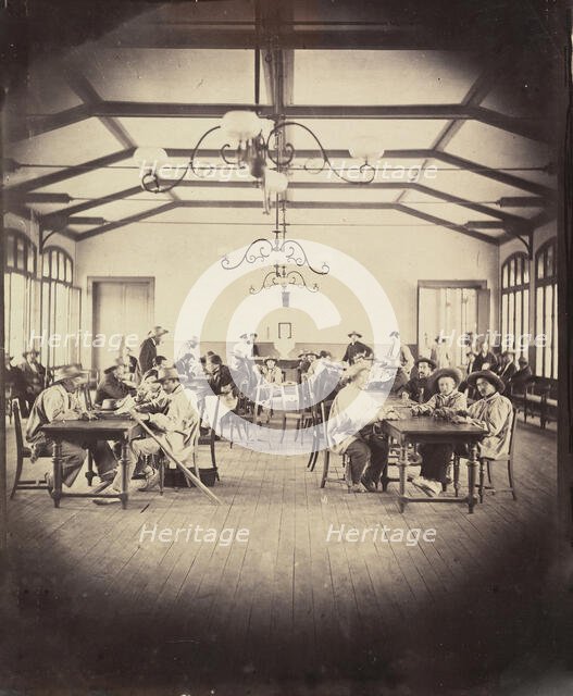 Asile impérial de Vincennes, salle de jeu, 1858-59. Creator: Charles Nègre.