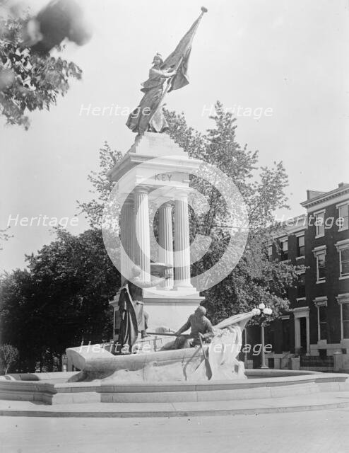Francis Scott Key Monument in Baltimore, 1914. Creator: Harris & Ewing.