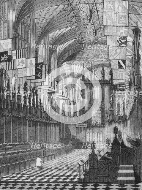 'St. George's Chapel, Windsor', 1845. Artist: John Jackson.