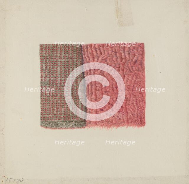 Piece of Shag, c. 1936. Creator: Frances Cohen.