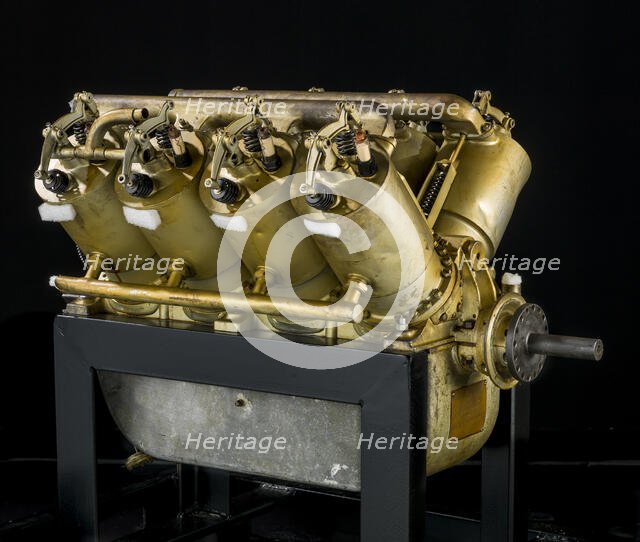 Curtiss Modified Model L, V-8 Engine, Circa 1910. Creator: Curtiss Aeroplane and Motor Company.