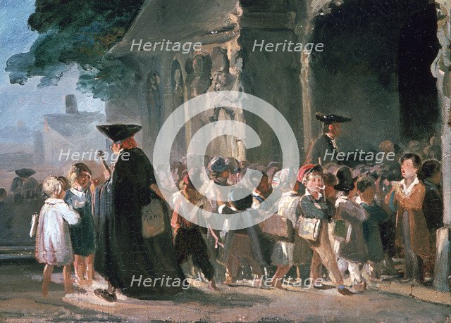 'Children at a Church Door', c1817-1845. Creator: Nicolas-Toussaint Charlet.