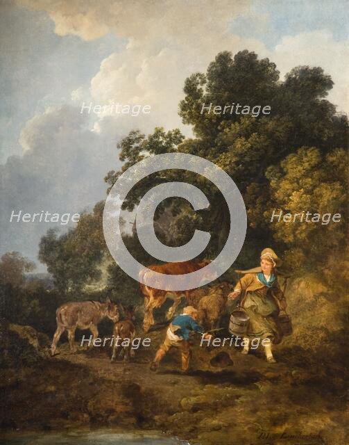 The Milkmaid, 1800. Creator: Philip James de Loutherbourg.