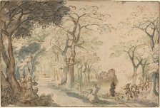 Landscape with Elisha Mocked, c. 1610. Creator: David Vinckboons.