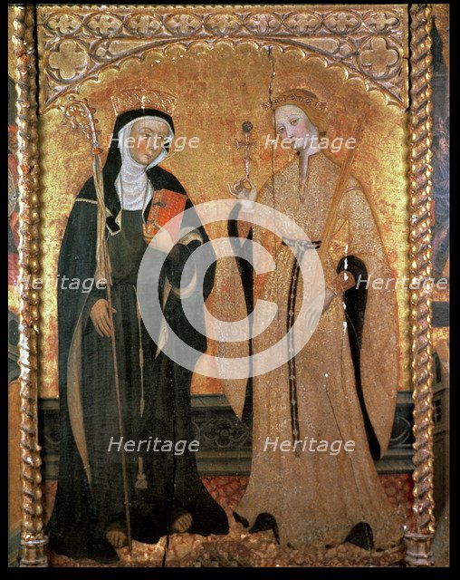 Altarpiece of Saint Eulalia and Saint Claire, by Pere Serra.