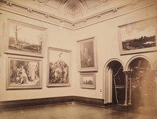 Interior View of a Gallery, from an album compiled by Sir John Everett Millais. Creator: Unknown.