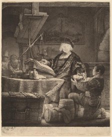 Jan Uytenbogaert, "The Goldweigher". Creator: Rembrandt Harmensz van Rijn.