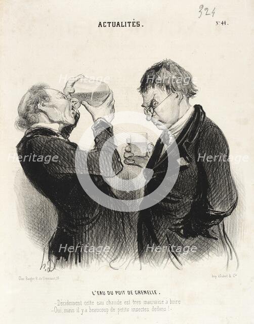 L'Eau du puits de Grenelle, 1841. Creator: Honore Daumier.