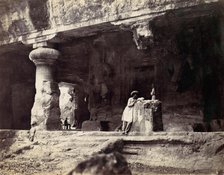 Elephanta from Water Cave, Coombe Martin Bay, Watermouth, 1870s. Creator: Francis Frith.