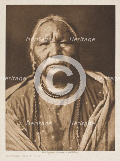 Cheyenne Female Type, 1911. Creator: Edward Sheriff Curtis.