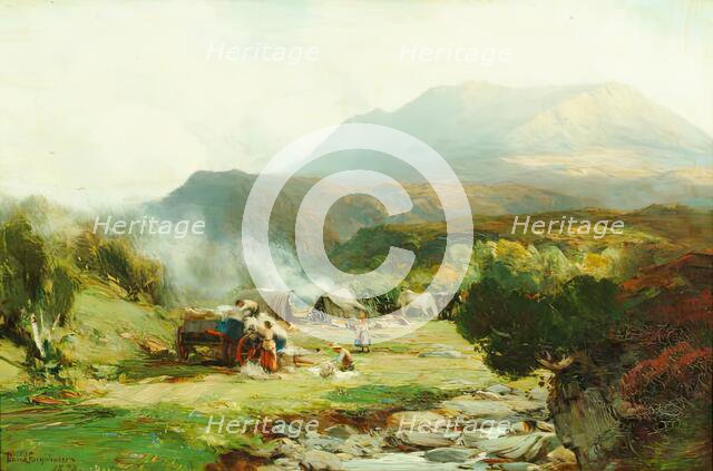 Gypsy Encampment, Ben Eay, 1898. Creator: David Farquharson.