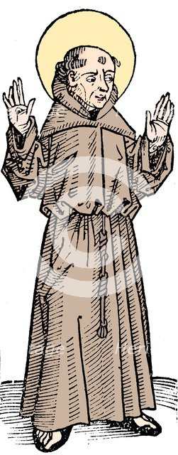 St Francis of Assisi, Italian priest and founder of the Franciscan order, 1493. Artist: Unknown.