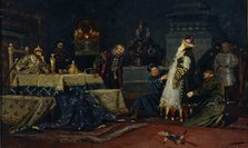 Fool's coat. Boyar Druzhina Andreyevich Morozov before Ivan the Terrible, 1885. Artist: Nesterov, Mikhail Vasilyevich (1862-1942)