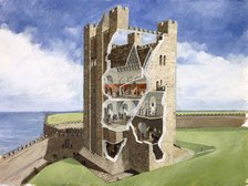 Scarborough Castle, 14th century, (1990-2010). Artist: Ivan Lapper.