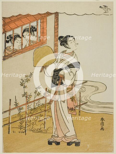 (Facsimile) The Fourth Month (Uzuki), from the series "Popular Versions of Immortal Poets..., c1768. Creator: Suzuki Harunobu.