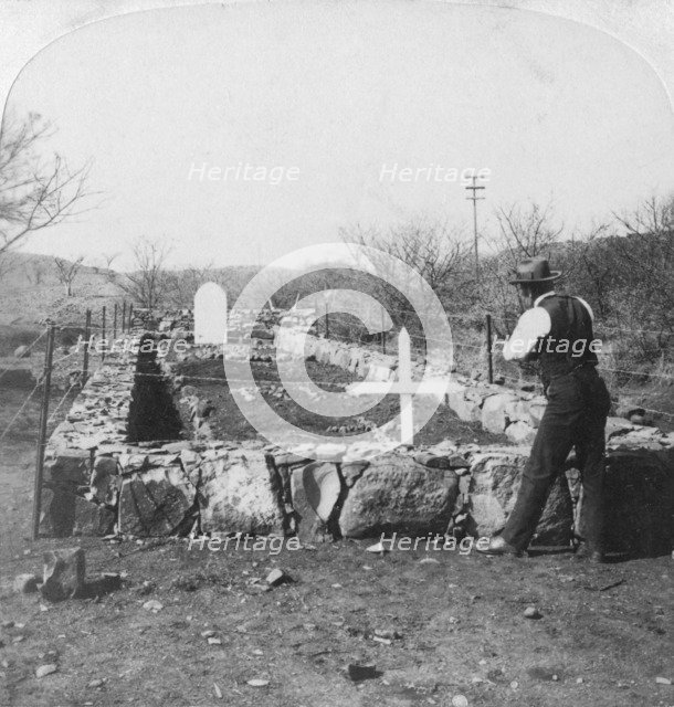 'Where the fallen heroes lie, foot of Hart's Hill, Colenso, South Africa', Boer War, 1901. Artist: Underwood & Underwood