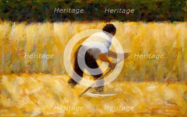 The Mower, 1881-82. Creator: Georges-Pierre Seurat.