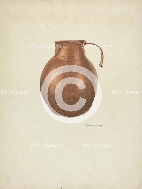 Pitcher (Ecclesiastical), 1938. Creator: N. H. Yeckley.