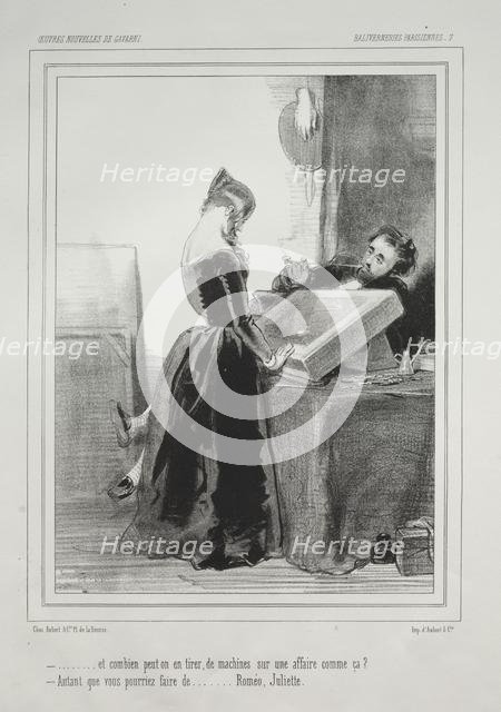 Baliverneries Parisiennes. Creator: Paul Gavarni (French, 1804-1866).