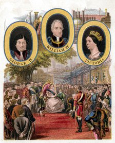 Queen Victoria opening the Great Exhibition, Crystal Palace, London, 1 May 1851. Artist: Unknown