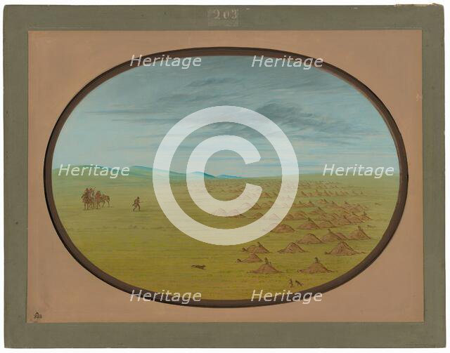 Prairie Dog Village, 1861/1869. Creator: George Catlin.