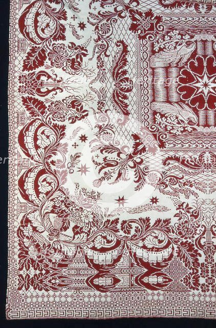 Coverlet, New York, c. 1850. Creator: Unknown.