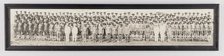 Framed panoramic photograph of M Company, 365th Infantry, 183d Brigade, 1917-1919. Creator: Unknown.