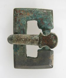Belt Tongue and Rectangular Loop from a Buckle, Frankish, 500-700. Creator: Unknown.