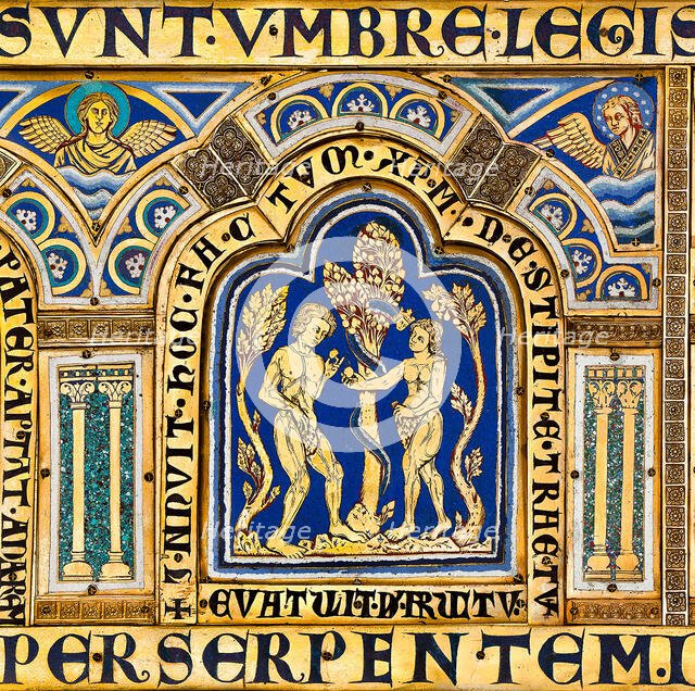 The Verdun Altar: Fall of man, 1181. Creator: Nicholas of Verdun (ca 1130/40-after 1205).