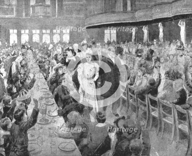 'Princess Alexandra...attending one of her dinners for poor children...', c1897, (1901).  Creator: Unknown.