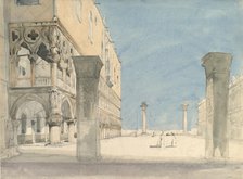 View of the Piazzetta di San Marco in Venice, 19th century. Creator: Wilhelm Gail.