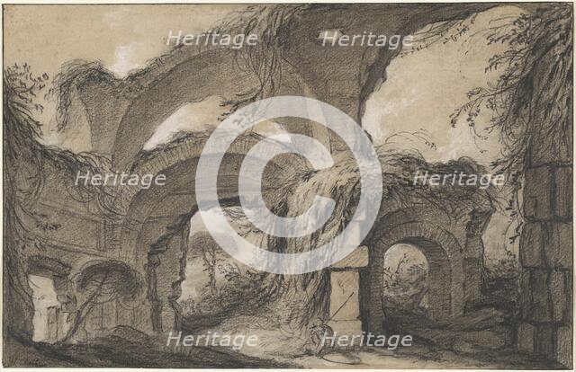 Arches of the Larger Baths at Hadrian's Villa, c. 1748. Creator: Charles Michel-Ange Challe.