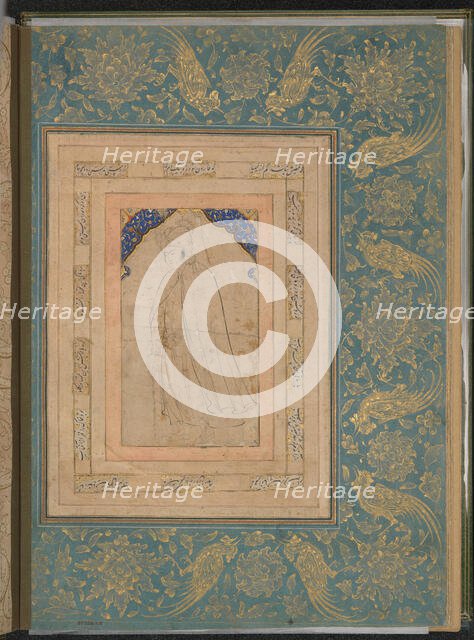 Standing Youth in a Cape, Folio from the Bellini Album, late 16th century. Creator: Unknown.