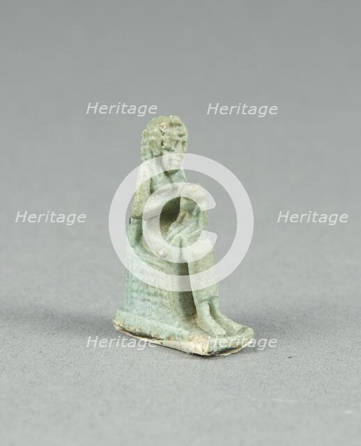 Amulet of Isis Holding Horus, Egypt, Late Period-Ptolemaic (7th to 1st centuries BCE). Creator: Unknown.