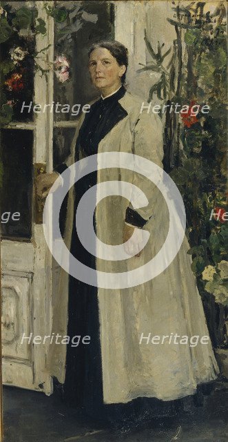 Portrait of Olga Pavlovna Orlova (1838-1926). Artist: Korovin, Konstantin Alexeyevich (1861-1939)